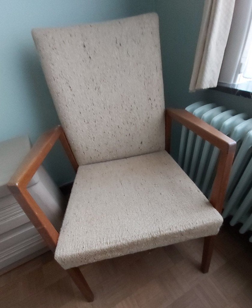 Vintage fauteuil, Ophalen, Gebruikt, Minder dan 75 cm, Minder dan 50 cm