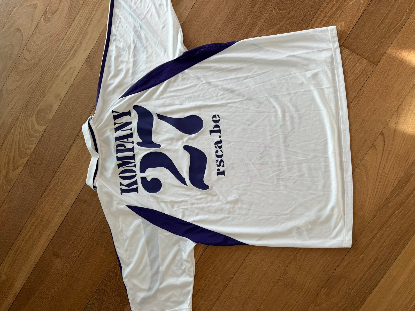 Gesigneerd Anderlecht-shirt Vincent Kompany #27, Ophalen of Verzenden, Zo goed als nieuw, Maat 46 (S) of kleiner, Roze