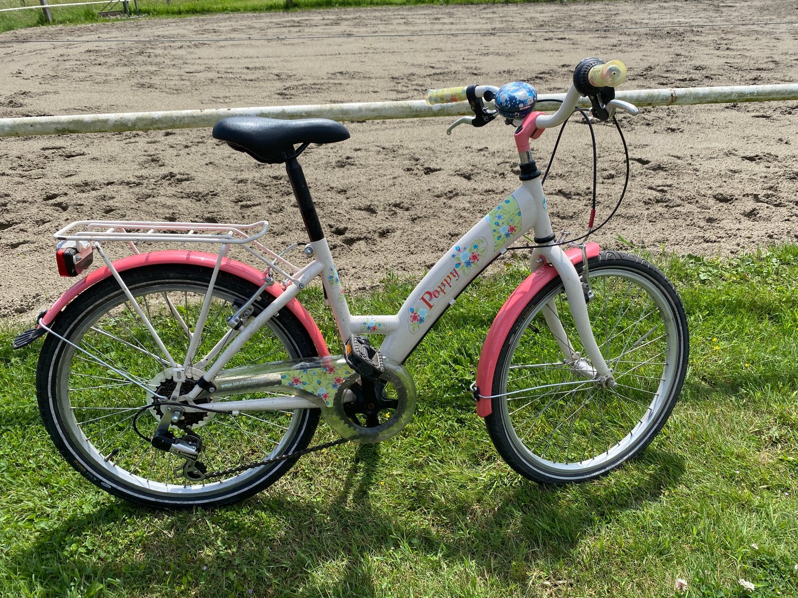 Meisjesfiets 22 inch voor 5 tot 9 jaar, Ophalen, 22 inch, Gebruikt, Velgrem
