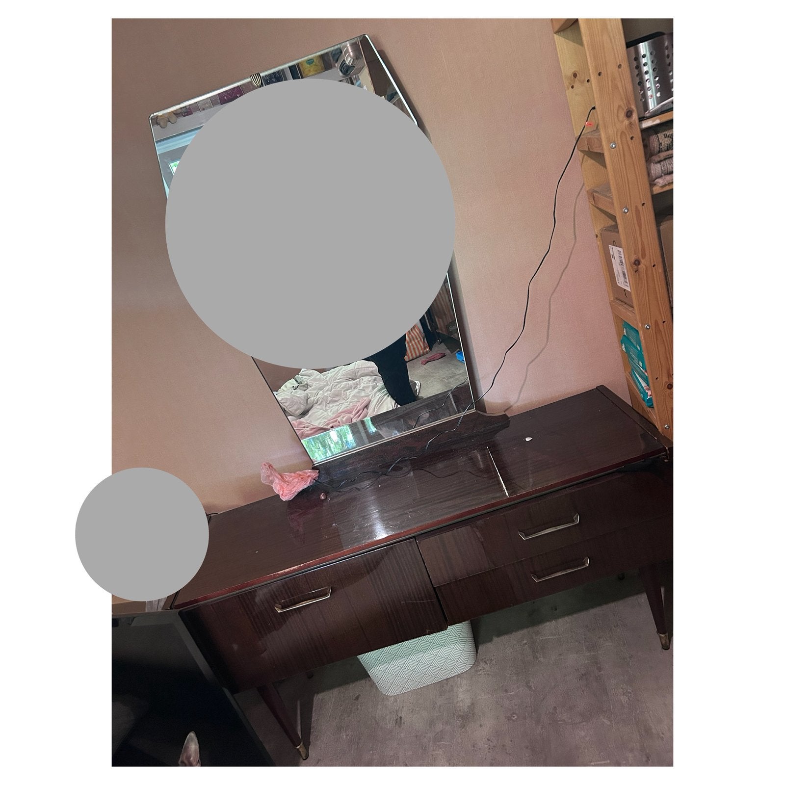 Gratis commode met spiegel., Ophalen, Overige materialen, Gebruikt, 100 tot 150 cm