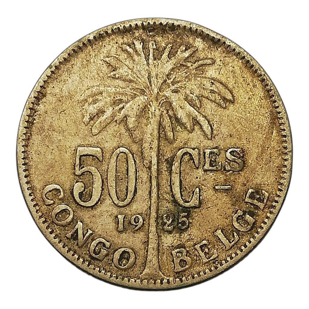 Congo belge - 50 centimes - 1925, Timbres & Monnaies, Monnaies | Afrique, Monnaie en vrac, Enlèvement ou Envoi