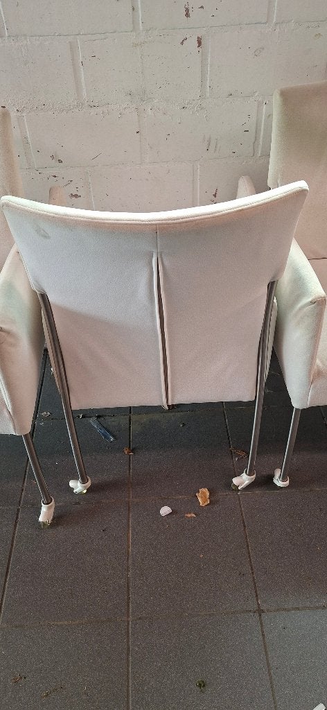 stoelen, Huis en Inrichting, Ophalen, Gebruikt, Wit, Metaal