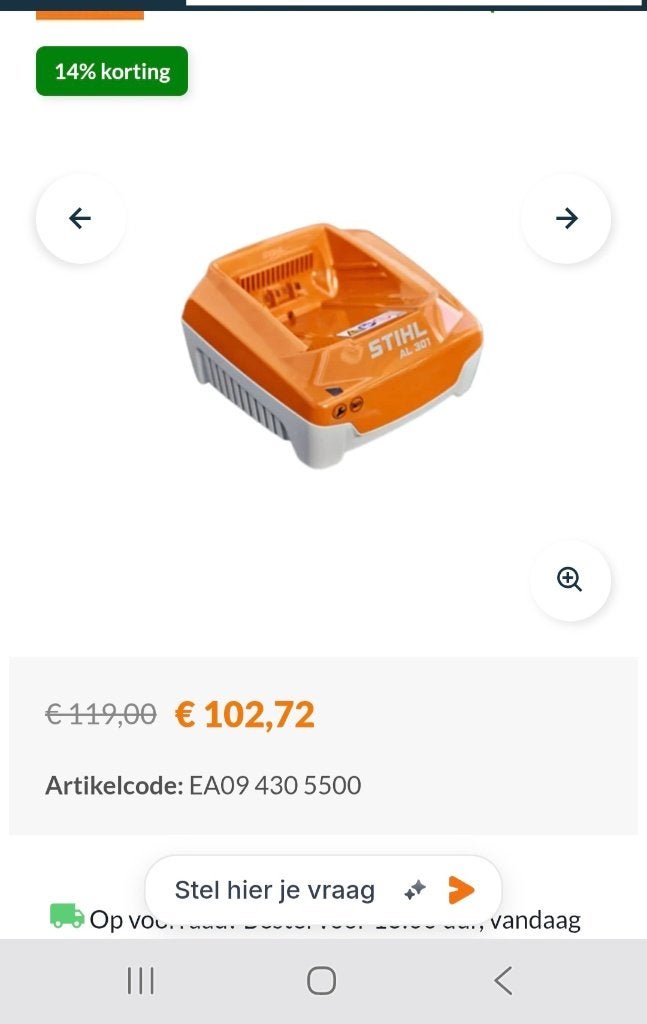 Stihl opladers, Ophalen of Verzenden