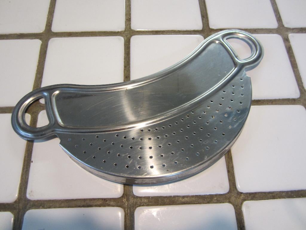 Égouttoir à légumes , passoire sur casserole, Enlèvement ou Envoi, Comme neuf, Inox