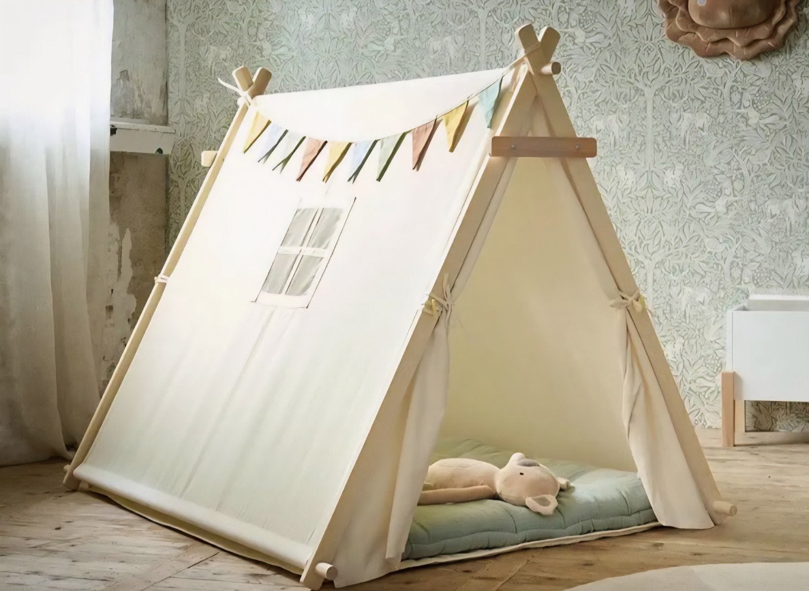 speeltent Petite Amélie + gevoerde speelmat wit, Kinderen en Baby's, Speelgoed | Speeltenten, Ophalen, Zo goed als nieuw