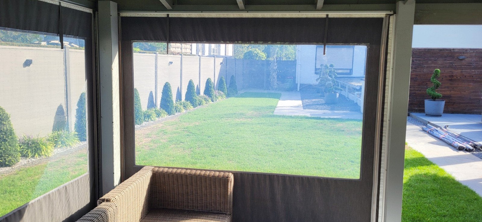Te koop zeilen met vester en ritssluiting totaal 20m lengte