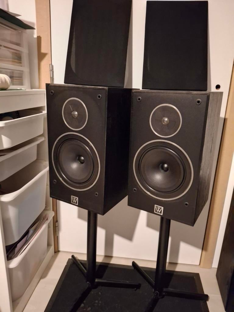 Supports Wharfedale 505.2 + avec pointes, Enlèvement, Ne fonctionne pas, Haut-parleurs Frontaux, Arrière ou Stéréo, Autres marques