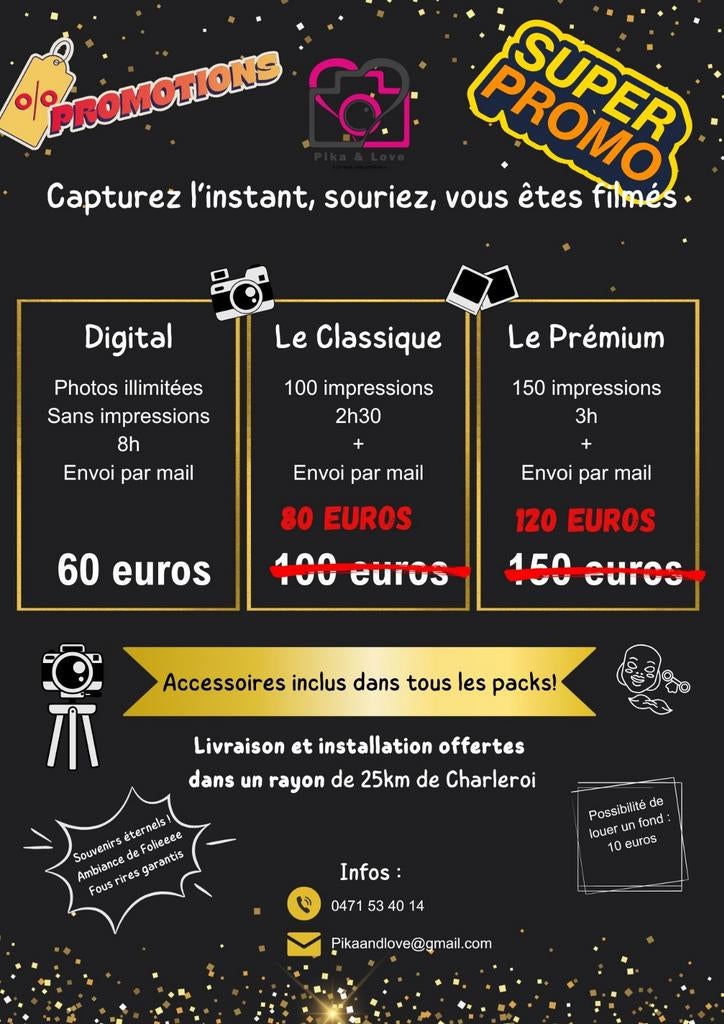 Photobooth, Enlèvement ou Envoi