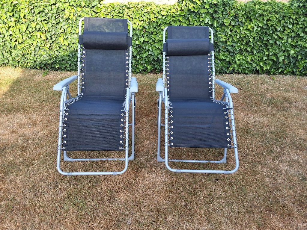 Luxe tuinstoel - set van 2, Ophalen, Zo goed als nieuw, Overige materialen, Verstelbaar