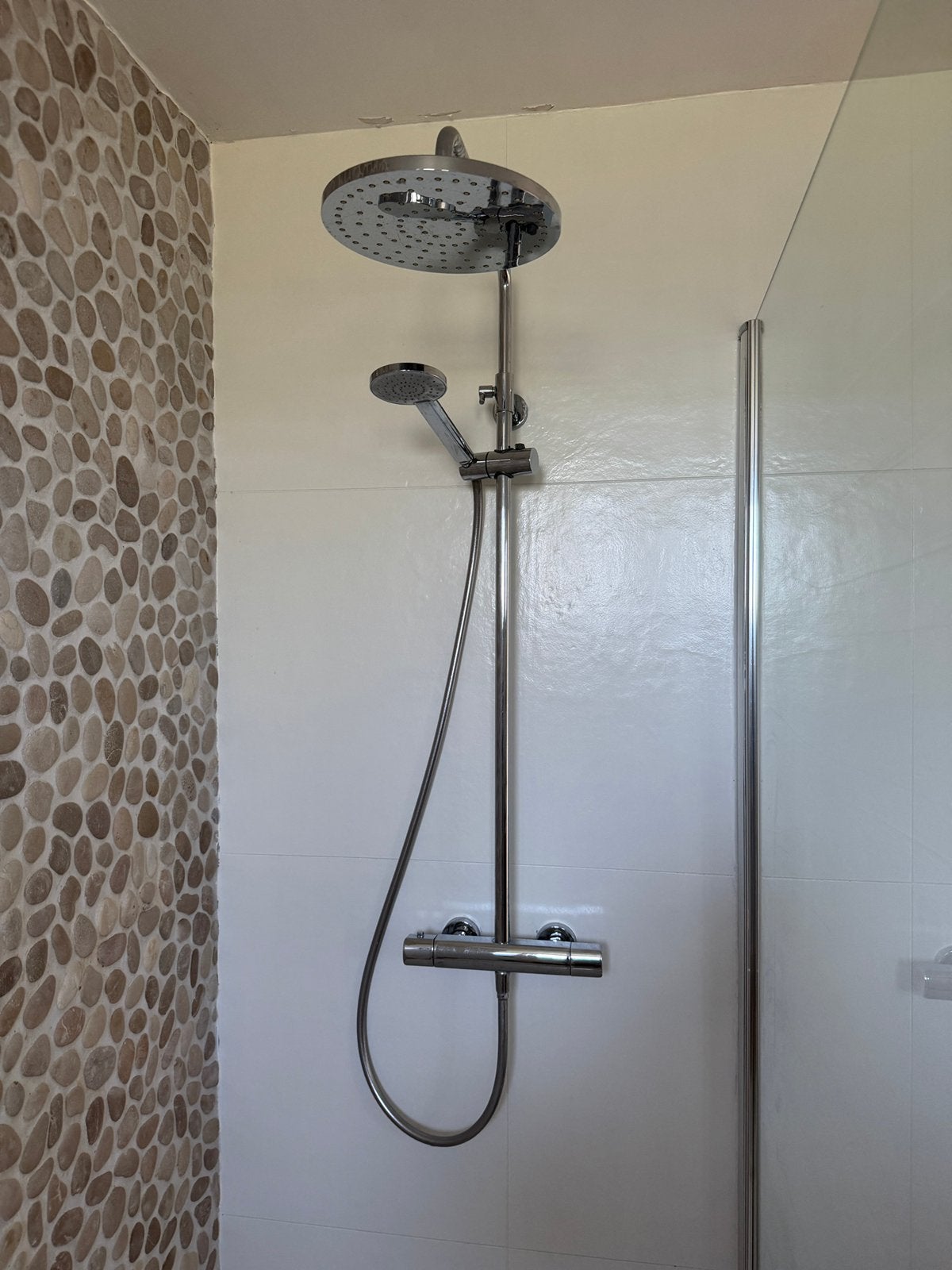 Regendouche en handdouche zilver, Ophalen, Gebruikt, Douche