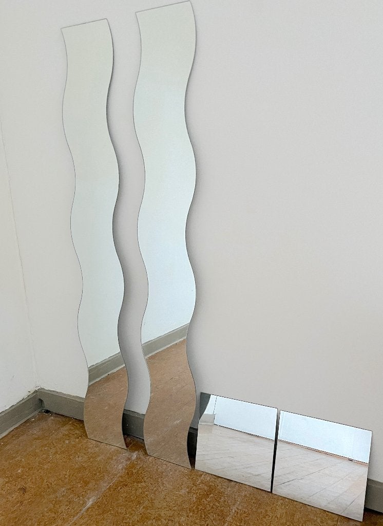 Decoratieve spiegel set van 4 stuks, Ophalen, Minder dan 50 cm, Zo goed als nieuw, Overige vormen