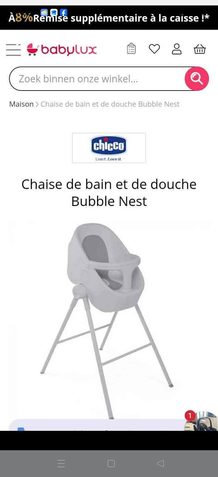 Chaise pour bébé, Autres marques, Comme neuf, Enlèvement, Standard