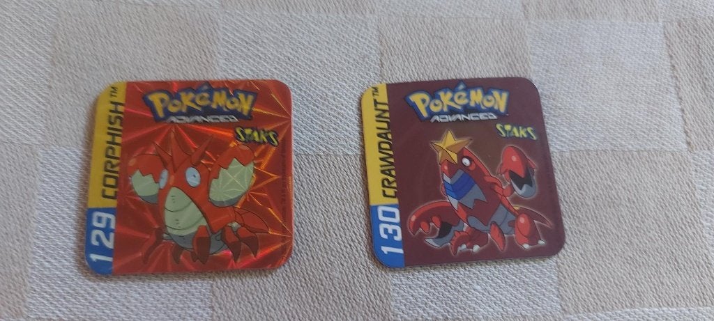 pokemon magneten panini staks Corphish Crawdaunt, Ophalen of Verzenden, Nieuw
