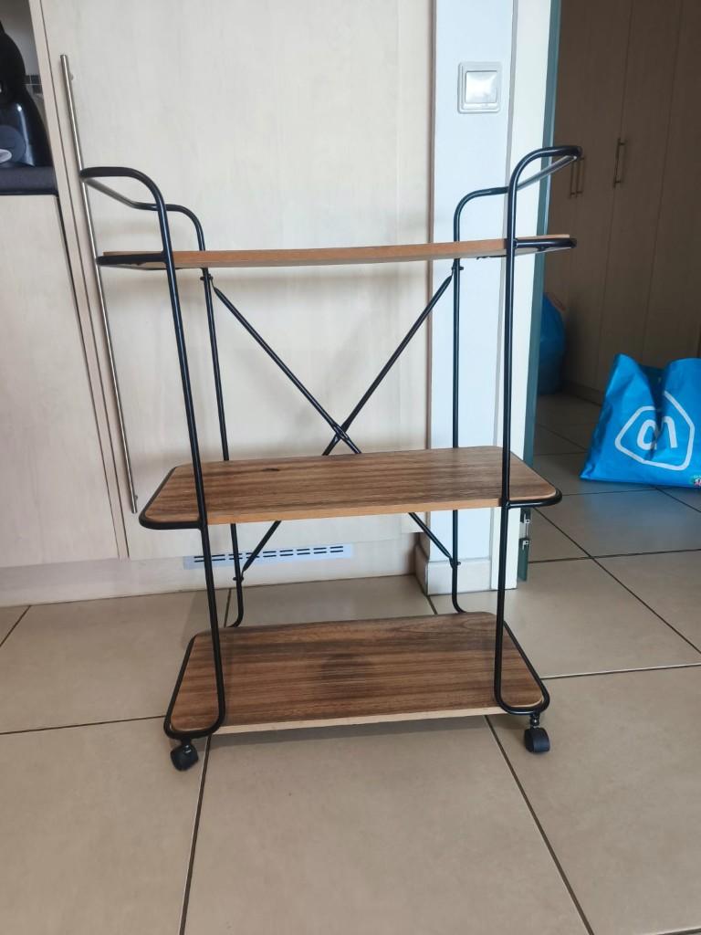 Houten plank op wielen, Ophalen, Gebruikt