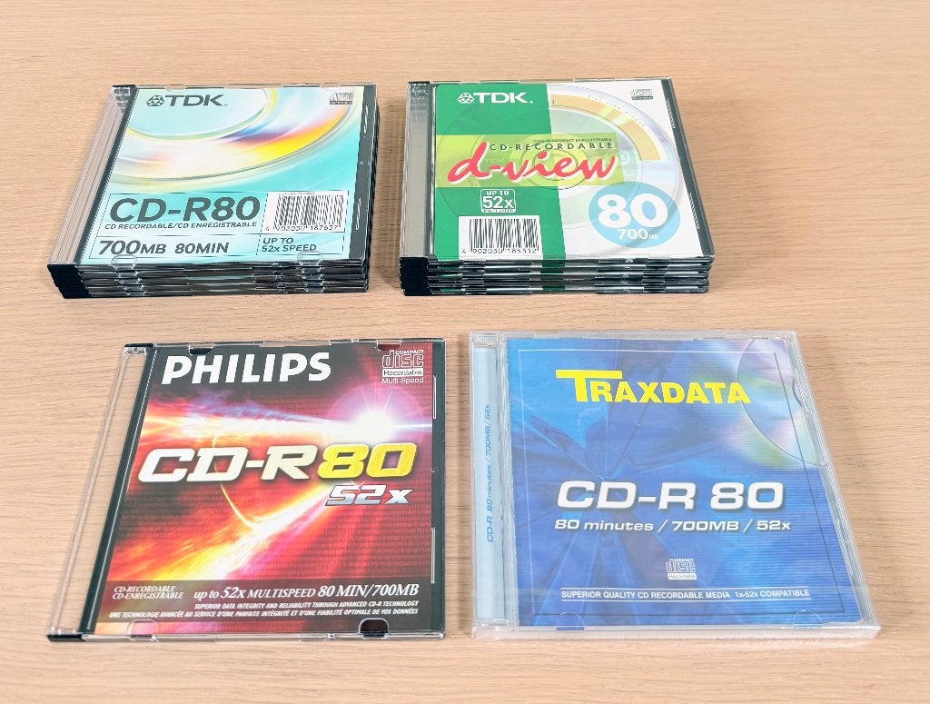 12 nieuwe CD-R Schijven 700 MB 80 min TDK, Philips, Traxdata, Computers en Software, Beschrijfbare discs, Ophalen of Verzenden