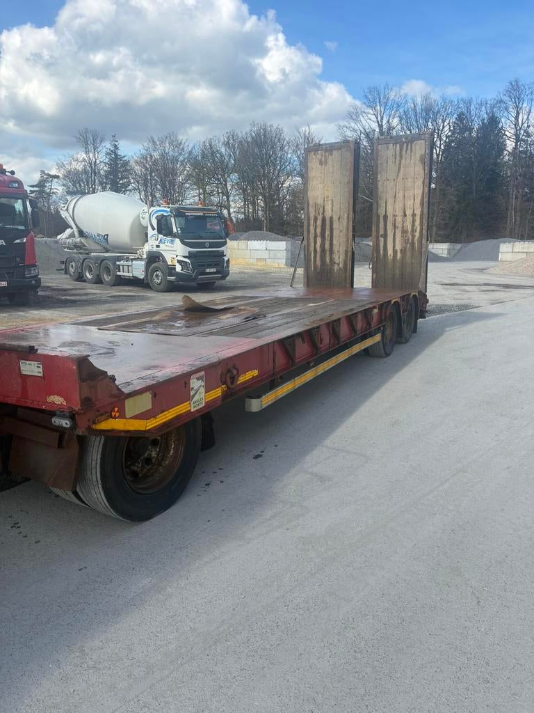 Remorque chariot 3 essieux porte engin, Enlèvement, Utilisé, Suspension et Châssis