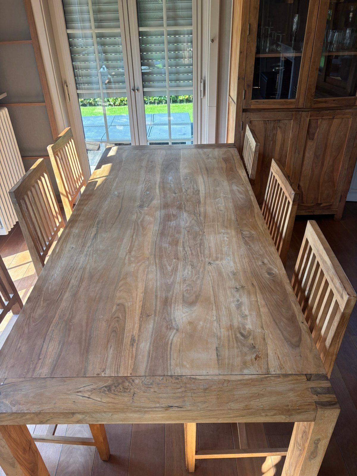 Tafel teak + 6 stoelen, Huis en Inrichting, Ophalen, Zo goed als nieuw