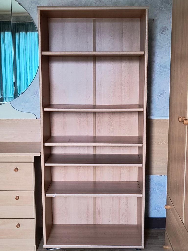 Boekenkast in licht houtkleur, Huis en Inrichting, Kasten | Boekenkasten, Gebruikt, 50 tot 100 cm, 150 tot 200 cm, 25 tot 50 cm