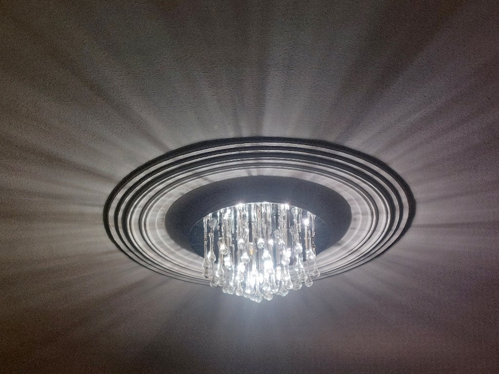 plafonniere 3x, Huis en Inrichting, Ophalen, Zilver, LED, Zo goed als nieuw