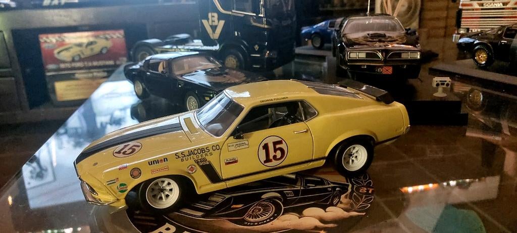 Ford mustang George follmer welly met ovp, Ophalen of Verzenden, Welly