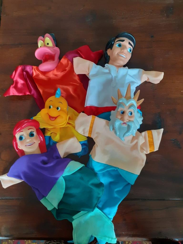 Kleine zeemeermin handpoppen poppenkastpoppen Disney, Collections, Poupées, Enlèvement ou Envoi