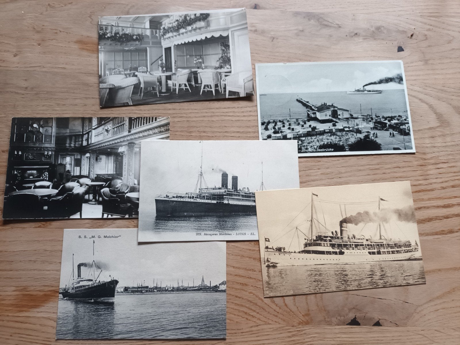 Lot 6 maritieme ansichtkaarten, Verzamelen, Ophalen, Marine, Foto of Poster