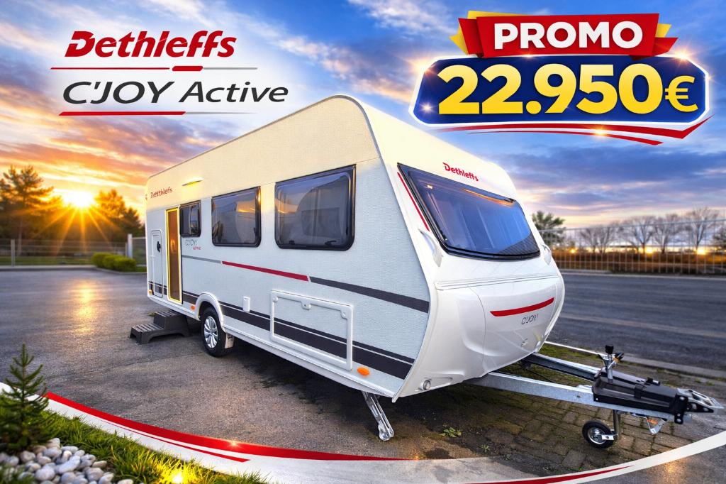 Dethleffs C'joy 480 QLK "Active", Caravans en Kamperen, Caravans, Dwarsbed, Bedrijf, Treinzit, 750 - 1000 kg
