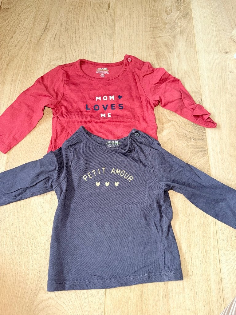 Lot 2 blouses Kiabi, Garçon ou Fille, Enlèvement ou Envoi, Chemisette ou Manches longues, Neuf