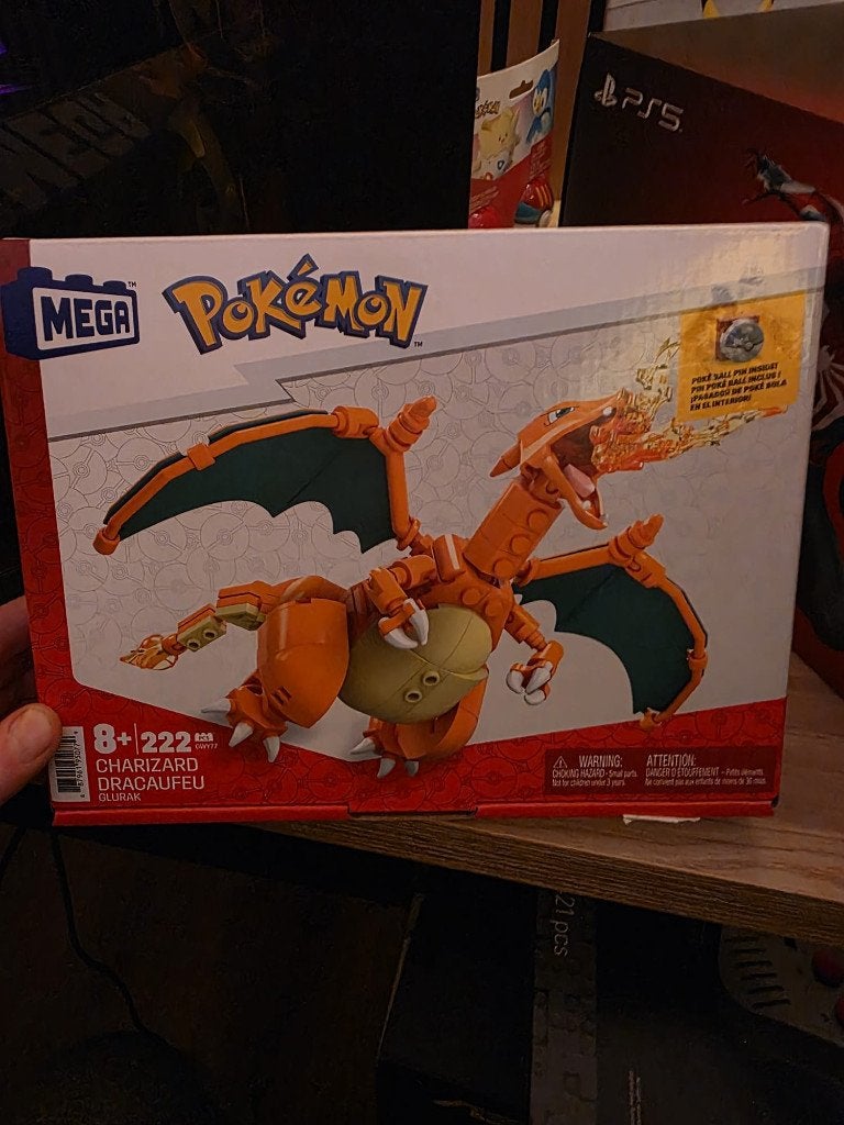 Mega Pokémon Charizard-bouwset met 222 bouwstenen, Ophalen, Nieuw, Overige merken