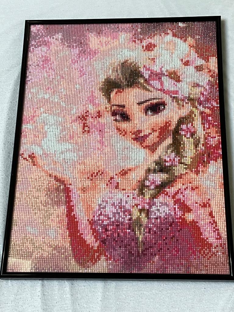 Diamond Painting in kader - Frozen - Elsa - 30x40, Ophalen of Verzenden, Zo goed als nieuw, Wanddecoratie