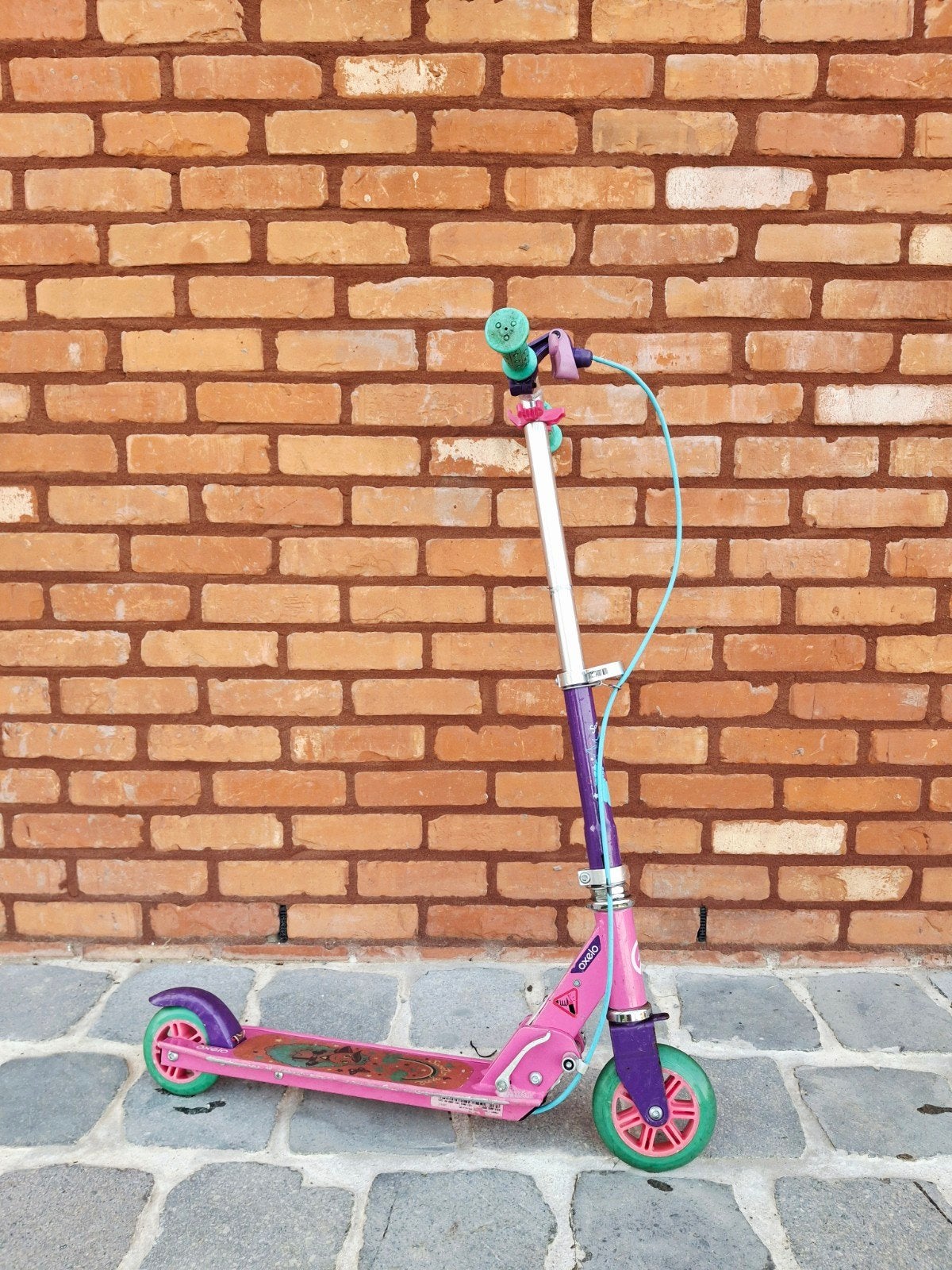 Mooie meisjes step Oxelo (decathlon) met handrem en voet, Ophalen