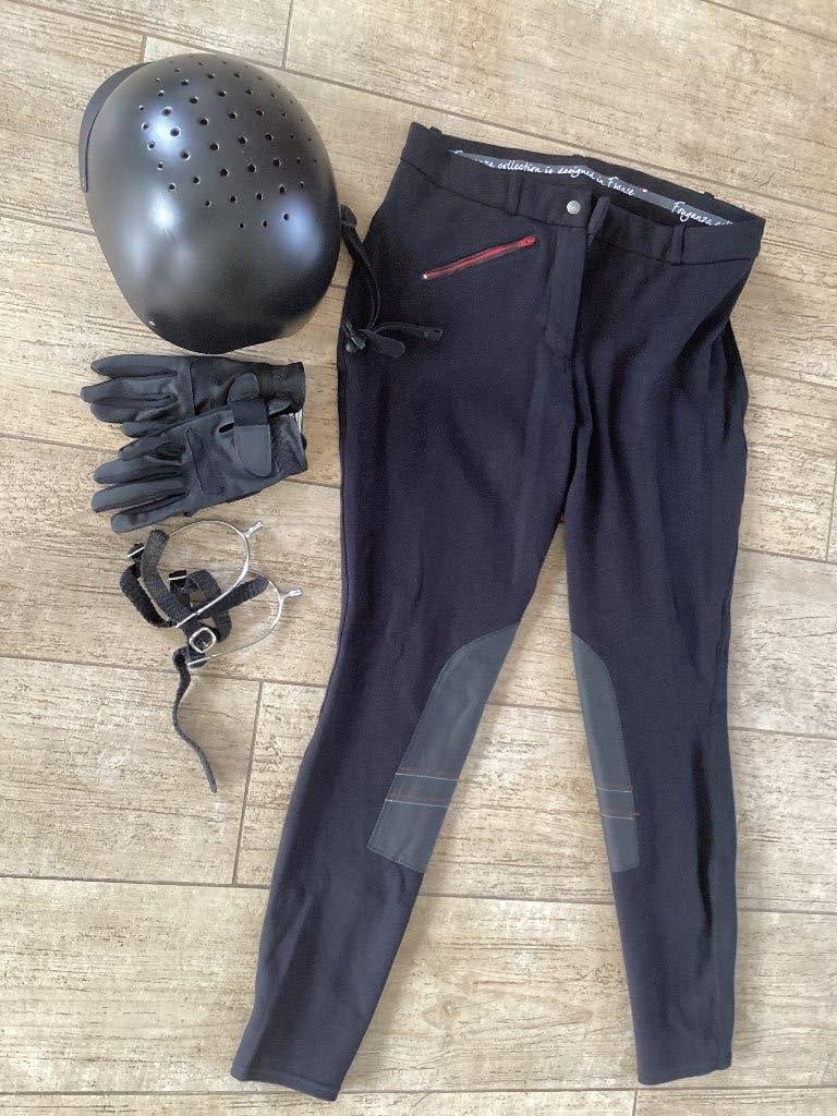 Ruiters gerief - broek/helm/handschoenen/sporen, Dieren en Toebehoren, Met stretch, L, Fouganza, Nieuw