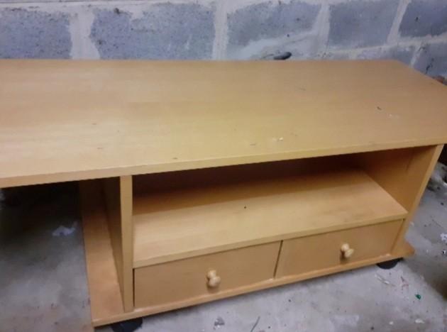 Petit prix : Meuble TV sur roulettes, Brabant Wallon, 25 à 50 cm, 100 à 150 cm, Enlèvement, Utilisé