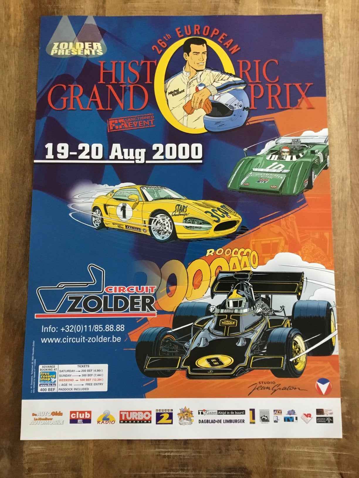 Affiche european historic gp zolder 2000, Ophalen of Verzenden, Zo goed als nieuw