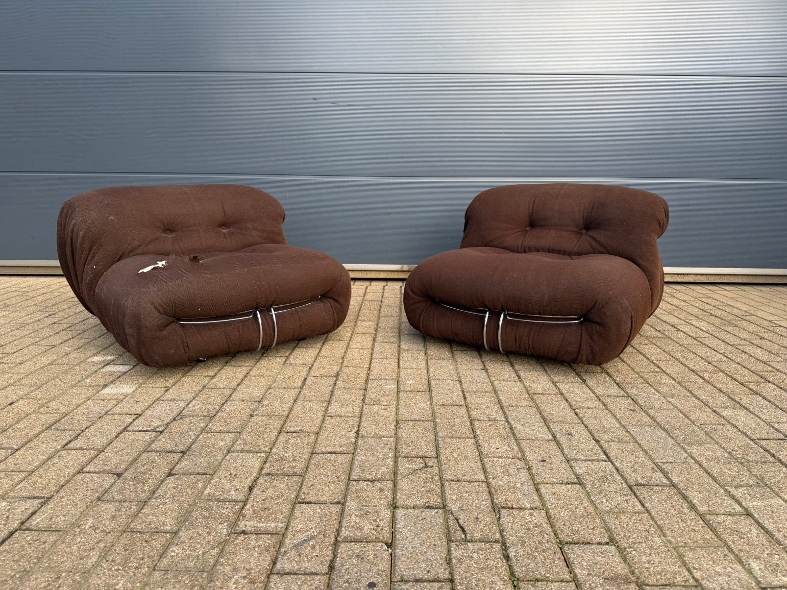 Cassina Soriana original 1970’s, 2x1pl, Tobia & Afra Scarpa, Maison & Meubles, Canapés | Repose-pieds & Poufs, Enlèvement ou Envoi