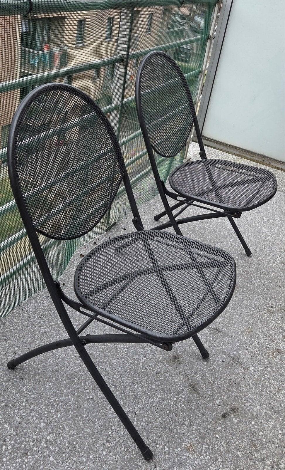 2 chaises pliantes en métal robustes et élégantes., Jardin & Terrasse, Chaises de jardin, Enlèvement, Utilisé, Métal, Pliant
