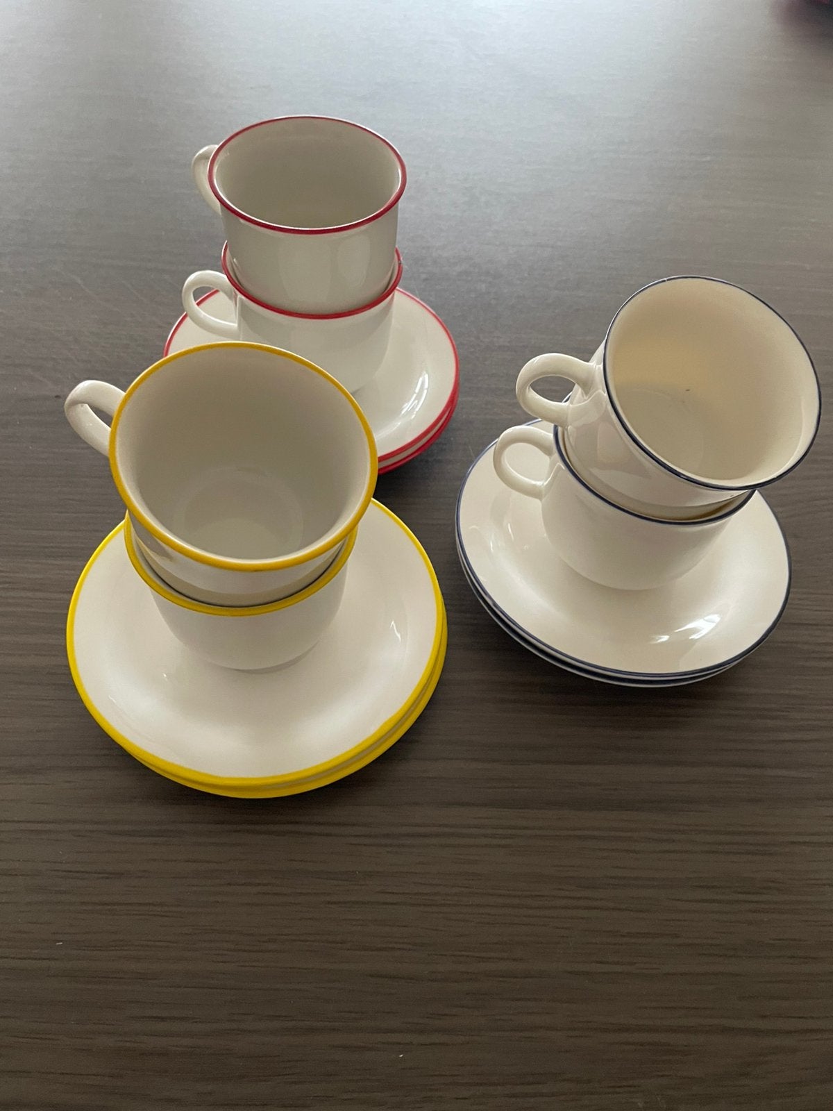 Vintage espresso set kopjes en onderzetters, Enlèvement ou Envoi, Vintage