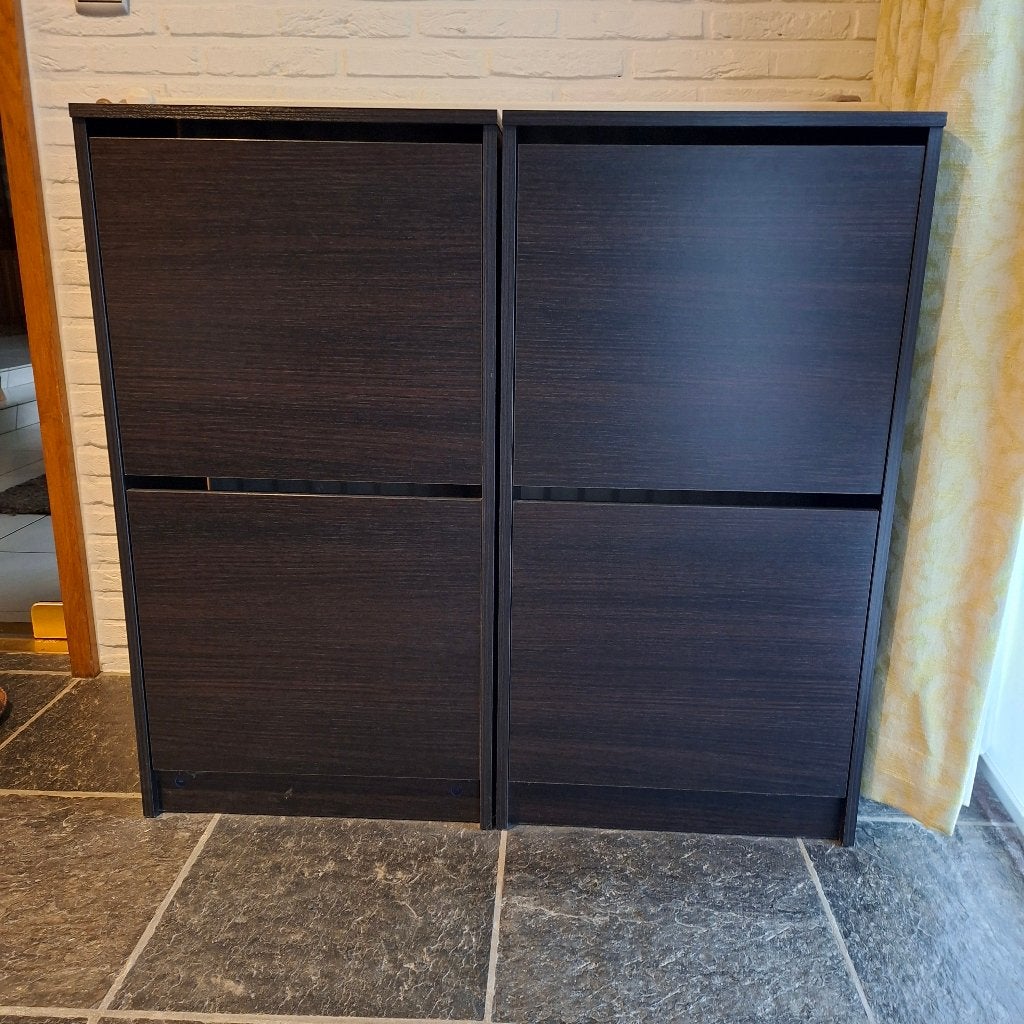 Bissa IKEA schoenenkast zwartbruin - 2 stuks beschikbaar, Ophalen, Zo goed als nieuw, Ikea