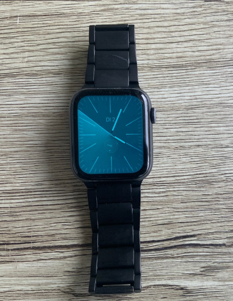 APPLE WATCH serie 5, 44 mm, Ophalen of Verzenden, Zo goed als nieuw, Zwart, IOS