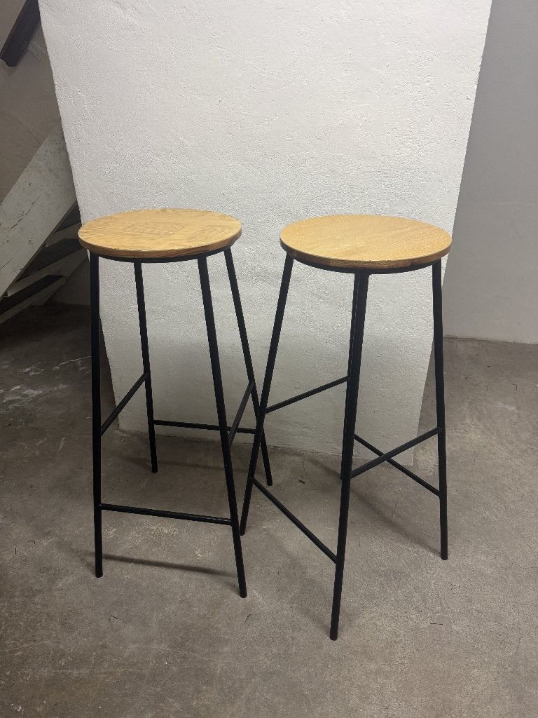 2 barkrukken Maison Du Monde, Huis en Inrichting, 2 krukken, Ophalen, Zo goed als nieuw, Hout