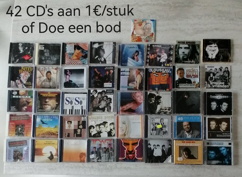 Cd 's te koop aan 1€/stuk of een bod voor alles samen, Enlèvement, Comme neuf