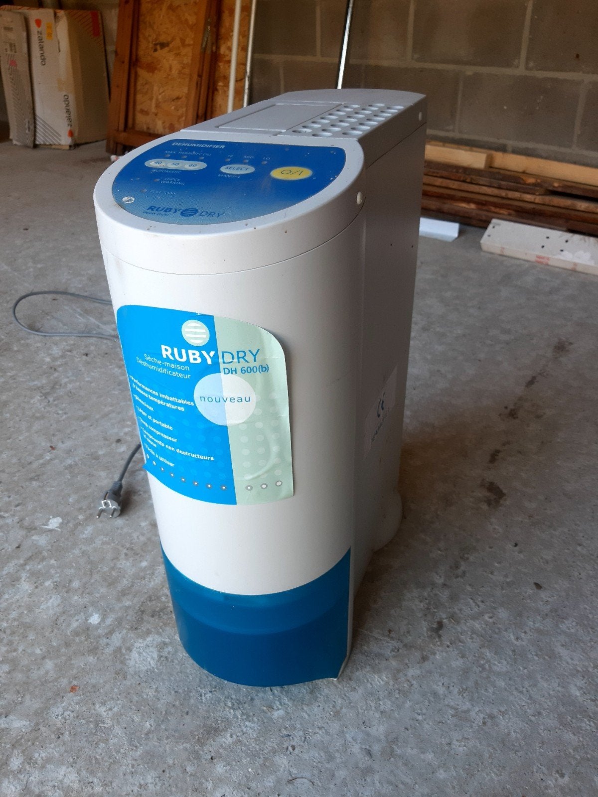 Ruby Dry DH600 ontvochtiger, Electroménager, Équipement de traitement de l'air, Enlèvement