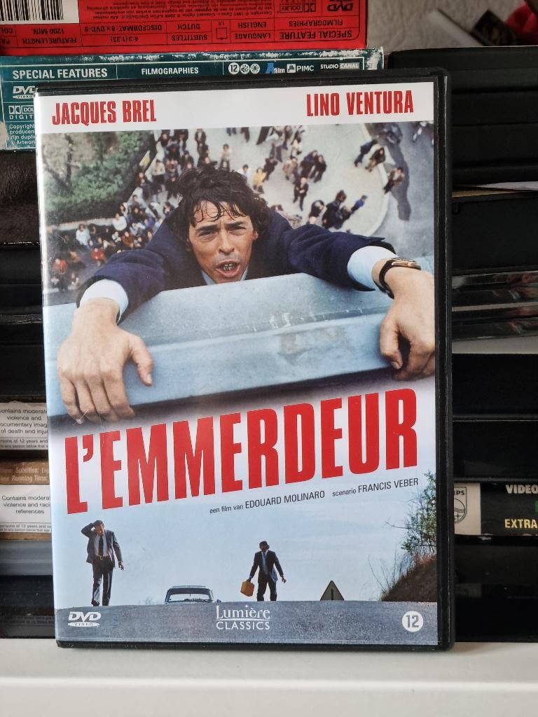 L'emmerdeur, Jacques Brel, Lino Ventura,, Ophalen of Verzenden