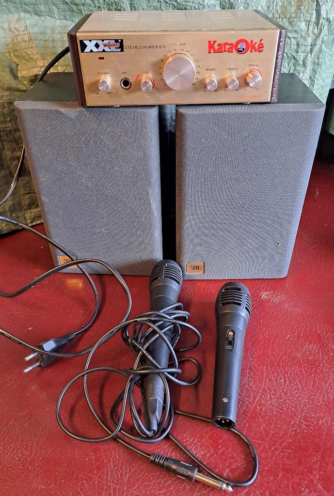 Amplificateur XXL power sound avec micro et enceintes, Enlèvement