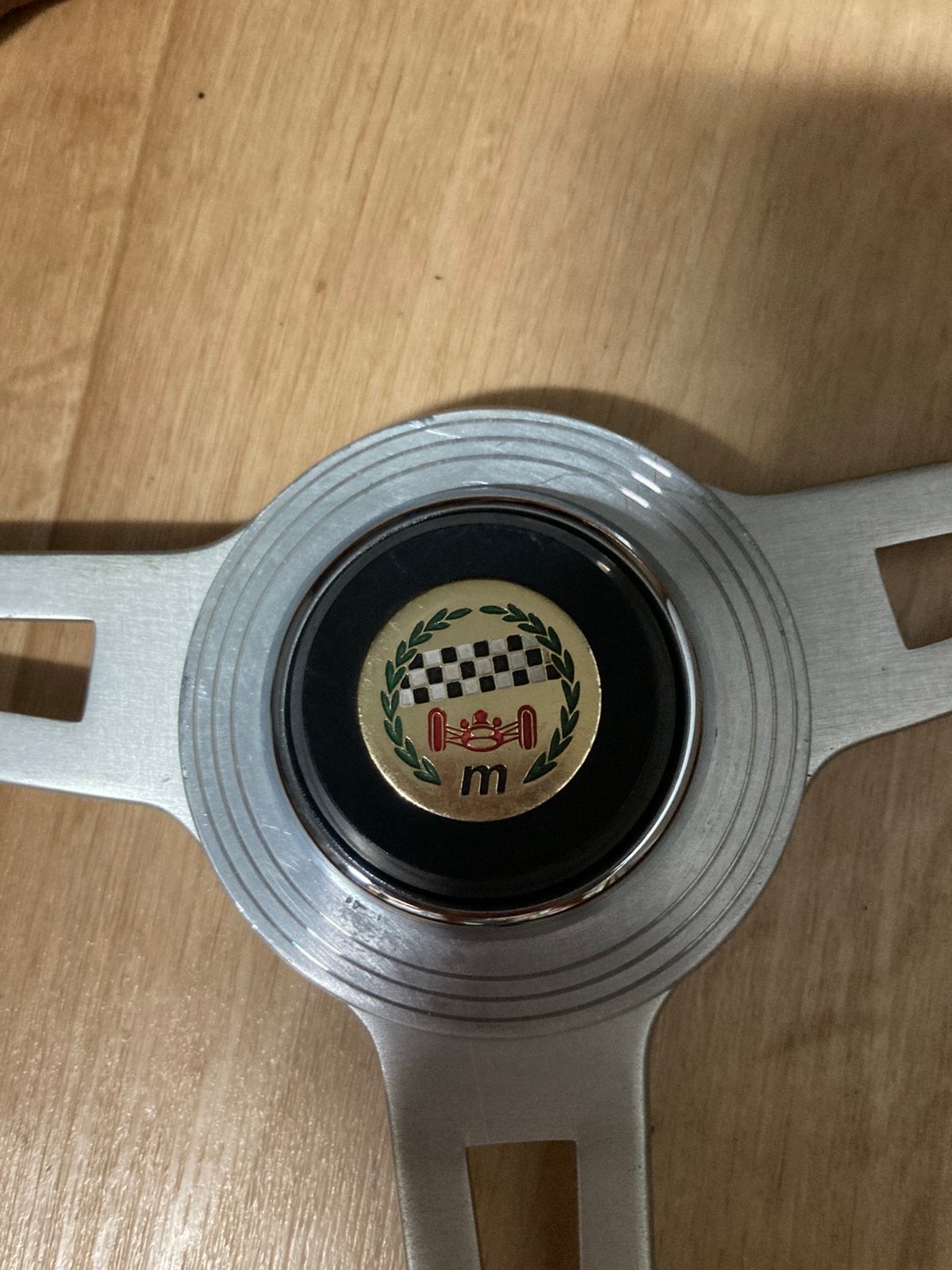 Stuurwiel van hout en aluminium, Ophalen of Verzenden, Gebruikt
