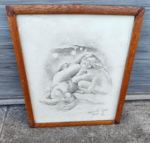 Lithographie érotique signe mariette lydis, Ophalen of Verzenden, Lithografie