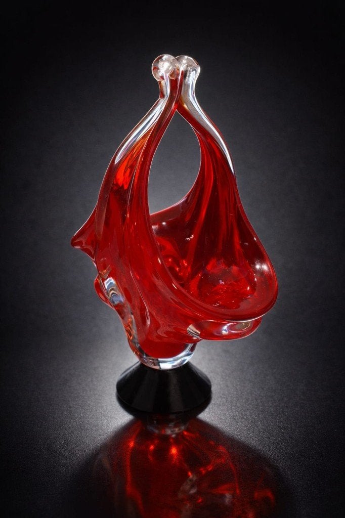 Murano-mand gemaakt van handgeblazen glas., Antiek en Kunst, Ophalen