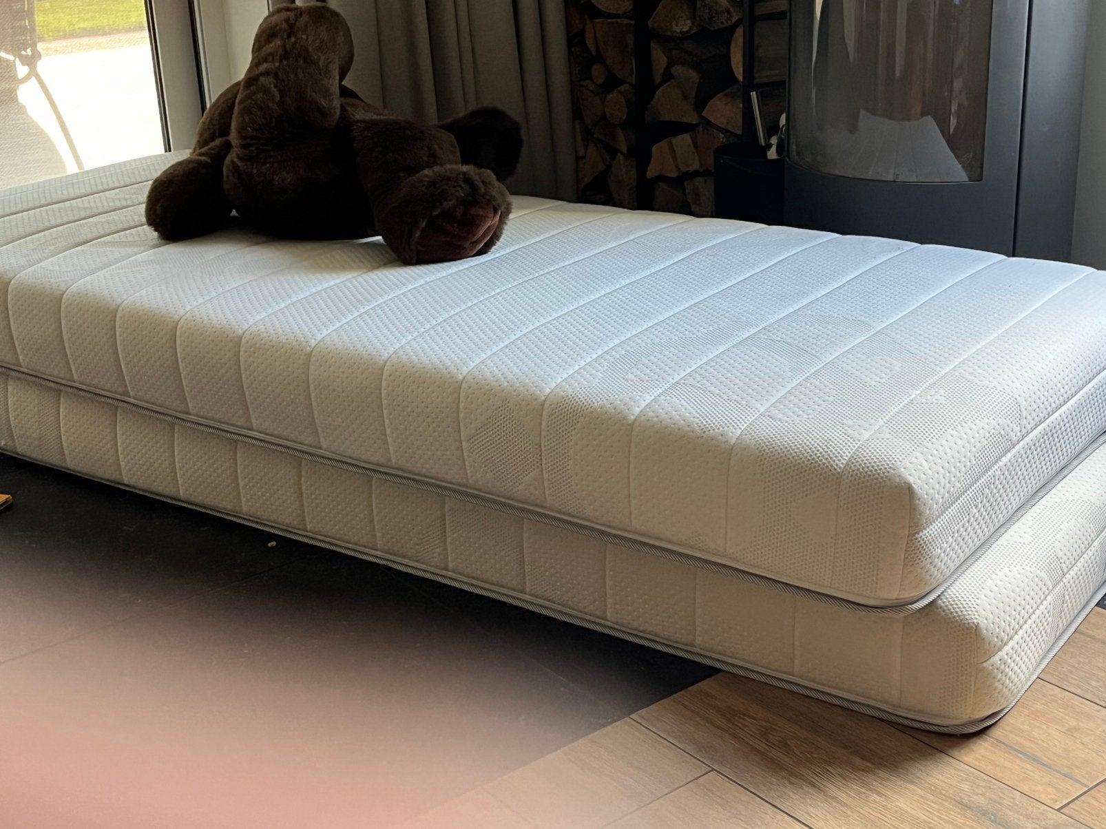 2 Matelas Auping Inizio Medium 80x200cm, Maison & Meubles, Une personne, Utilisé, 200 cm, Enlèvement