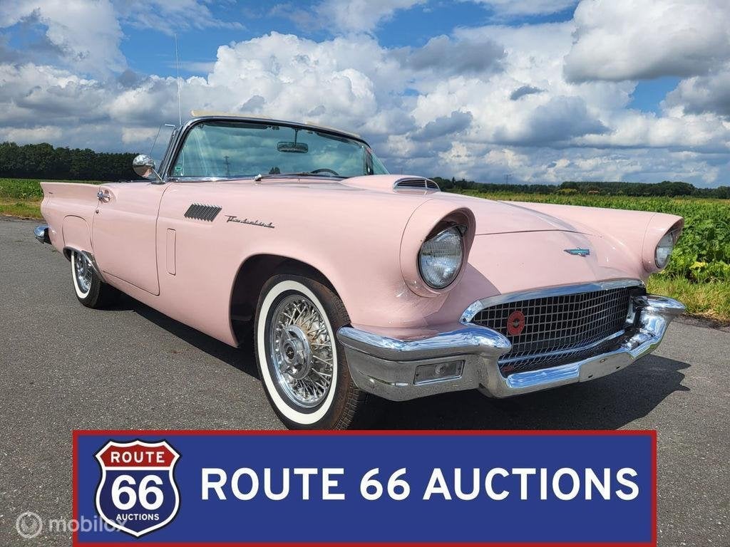 Ford Thunderbird | 1957 | Route 66 Auctions, Zwart, Bedrijf, Handgeschakeld, Overige carrosserie