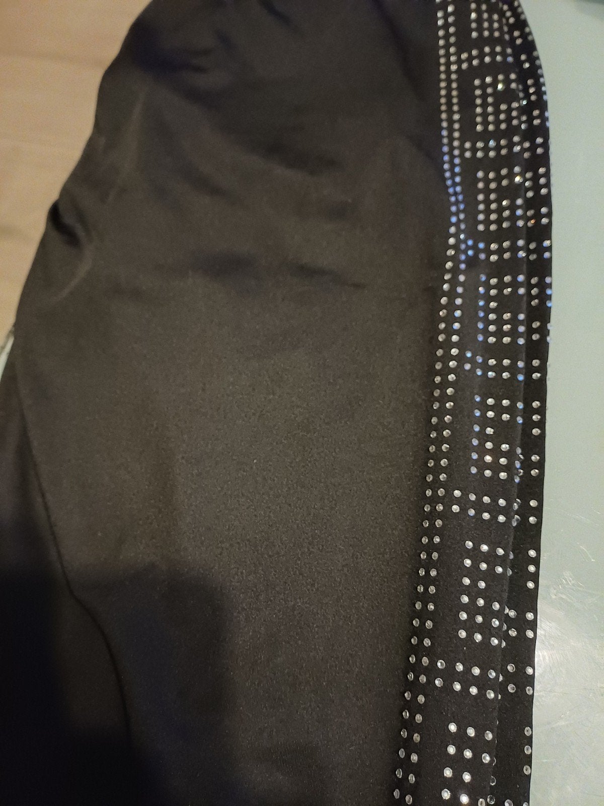 legging zwart met steentjes XL(48/50), Ophalen of Verzenden, Maat 48/52 (XL), Zwart, Legging
